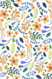 多彩花卉图案背景