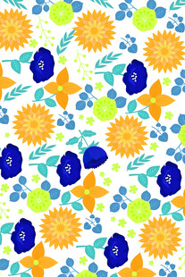 多彩花卉图案背景