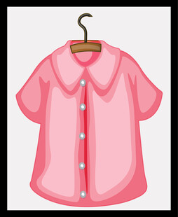 粉色短袖儿童衬衫