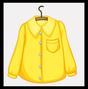 黄色儿童上衣插画