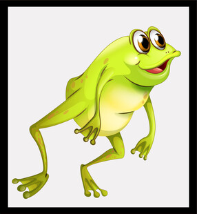 可爱绿色青蛙卡通形象