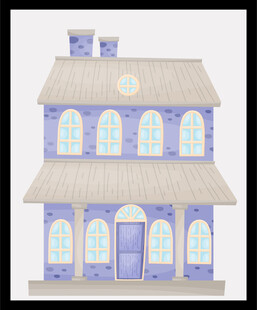 梦幻紫色双层欧式小别墅