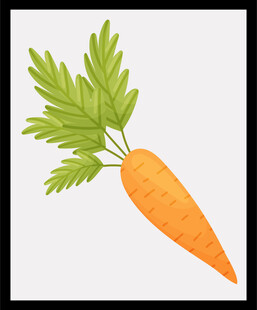 可爱胡萝卜插画