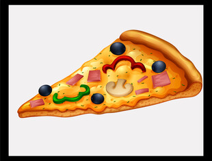 美味多彩披萨切片