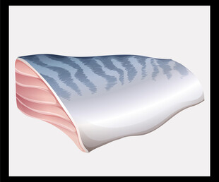 新鲜生鱼片特写