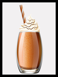 美味巧克力奶昔饮品