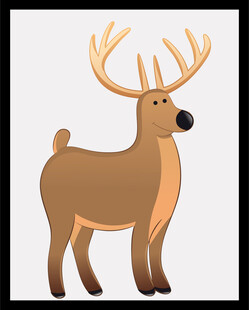 可爱卡通小鹿形象