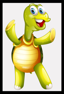 可爱绿海龟卡通形象