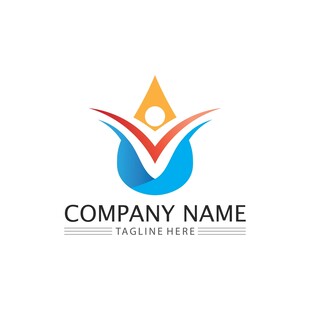 创意火焰水滴企业标志