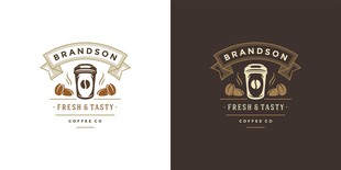 复古风格男士理发标志设计