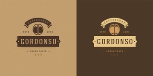 复古风格咖啡品牌标志设计