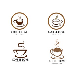 咖啡主题简约标志设计