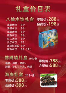 礼盒价目表