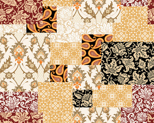 多彩拼布图案展示