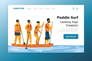 四人划桨板海上休闲画面