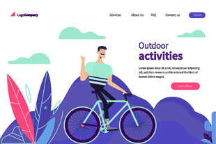 户外骑行的活力男子