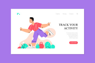 家庭聚会欢迎页插画