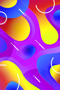 炫彩流体几何抽象艺术图案