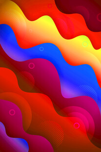 多彩波浪抽象图案背景