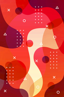 多彩几何抽象背景图案