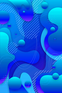 梦幻蓝色流体抽象背景图