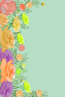 多彩花卉装饰图案