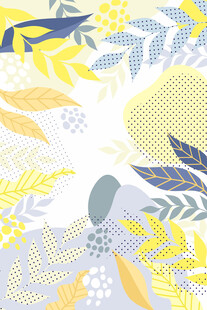 清新花卉植物图案背景