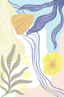 海洋植物插画图案