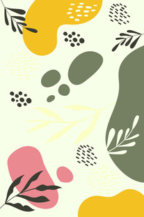 抽象几何植物图案背景