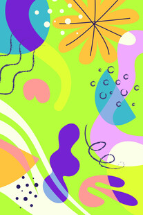 多彩抽象几何图案背景