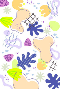 多彩抽象植物图案背景