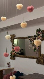 浪漫桃心气球室内装饰