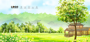 田园风光中的温馨小屋