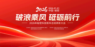 红金年终总结表彰大会主视觉展板