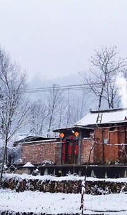 雪覆乡村民居