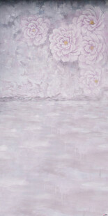 浅粉花卉纹理背景图