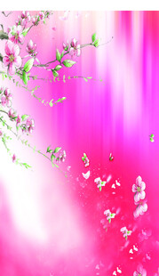 梦幻粉色花卉背景图