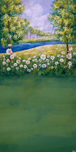 田园草地间的清新风景