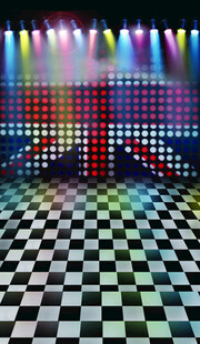 炫彩舞台灯光与方格地板