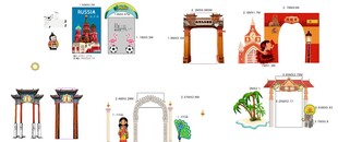 多样节庆装饰道具展示