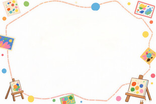 儿童绘画场景布置PNG图