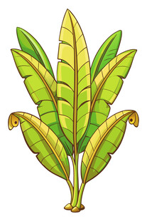 卡通风格香蕉植物插画