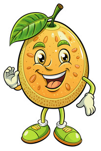 可爱橙子卡通形象