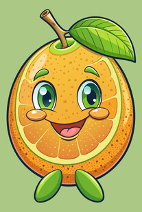 可爱橙子卡通形象