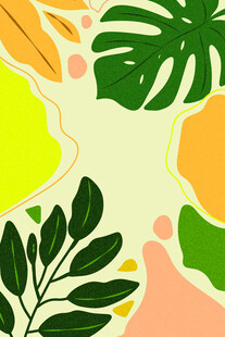 热带植物装饰图案背景