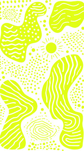 清新黄绿抽象几何图案背景