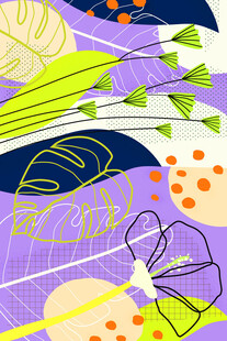 抽象多彩几何图案艺术画