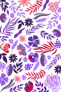 水彩花卉植物图案背景