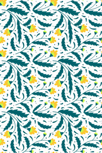 热带植物花卉几何图案背景