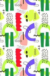 抽象几何图案无缝背景图